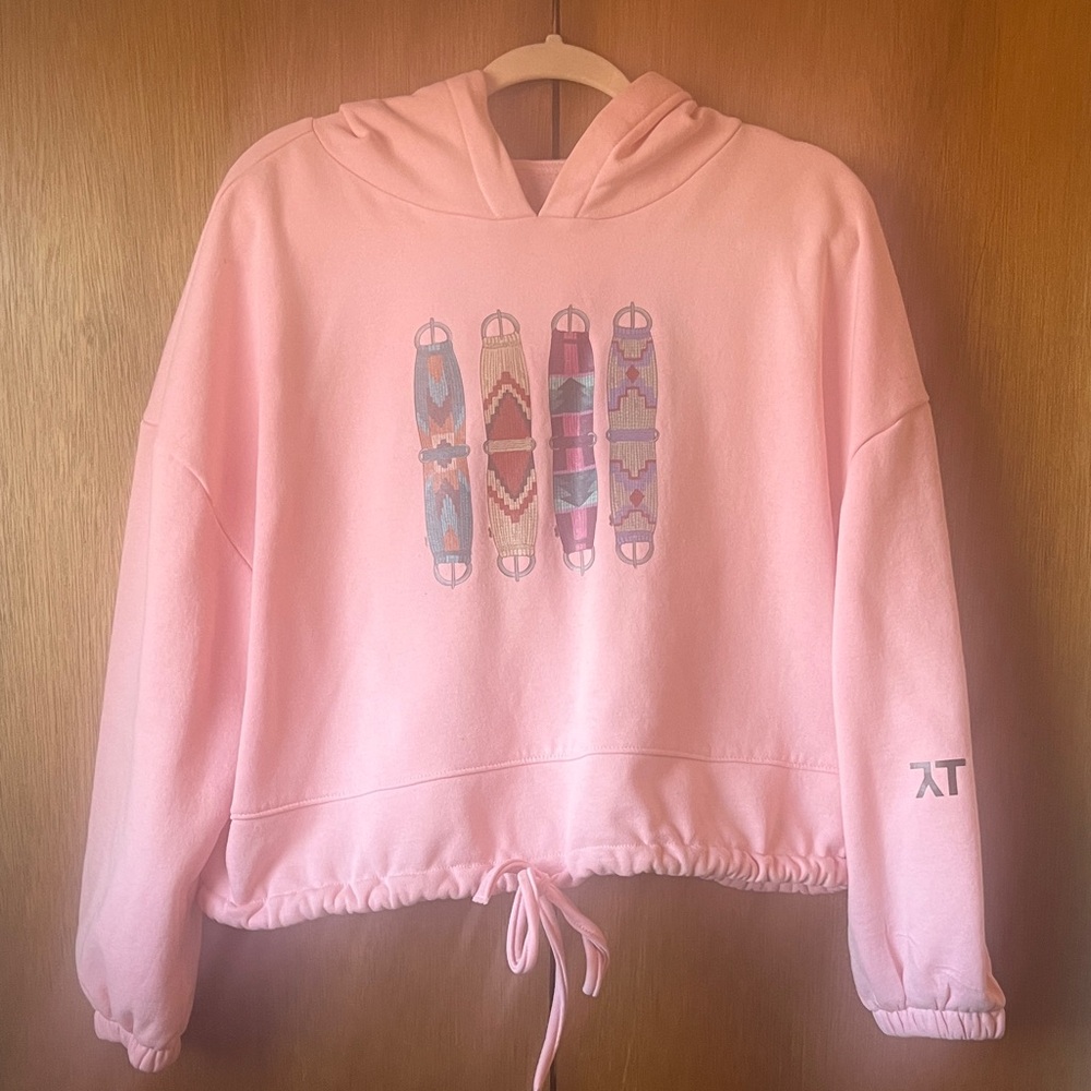 Pink cropped Hoodie from Walking LT- stay in your Layne